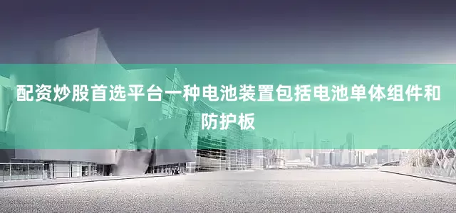 配资炒股首选平台一种电池装置包括电池单体组件和防护板